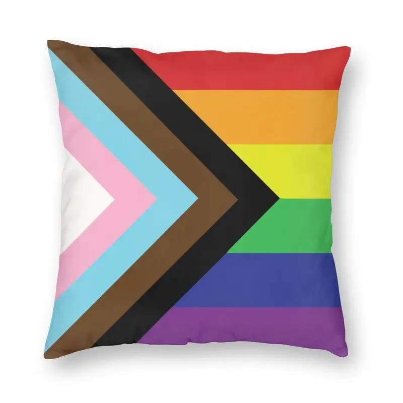 Nordische Gay Pride LGBT Regenbogenflagge Sofakissenbezug Weiche LGBTQ Lesben Wurfkissenhülle Für Wohnzimmer Heimdekoration