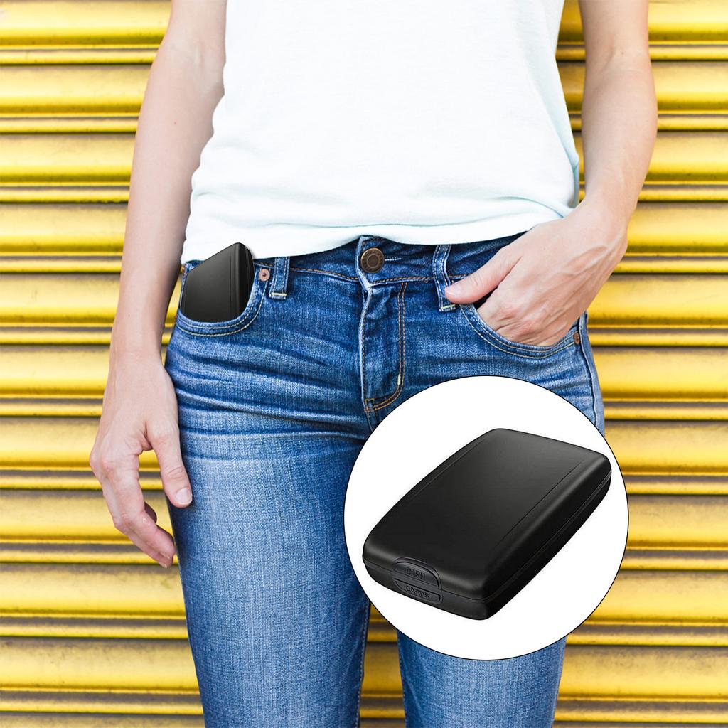 Aluminiowy Portfel Uchwyt na Karty Kredytowe Antykradzieżowy Aluminiowy Portfel Uchwyt na Wizytówki Wielofunkcyjny Blokujący RFID Twardy Pokrowiec Klips