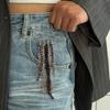 DIY Long Tassel Chain Brooche Exaggerated Handmade Bead Brooche New Rice Bead Brooches for Women