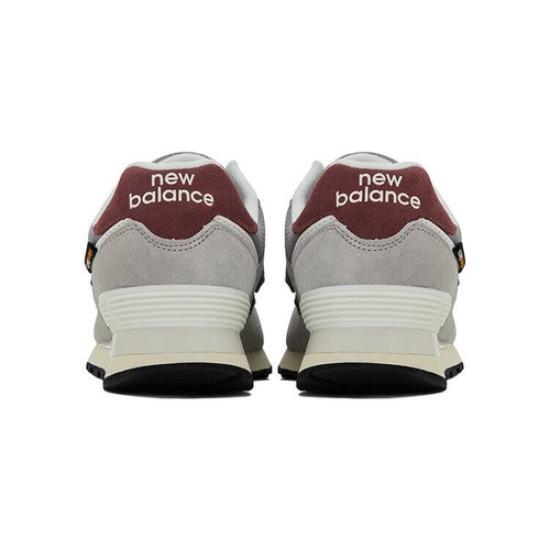 New Balance 574 Szary Arktyczny Bordowy - U574KBR