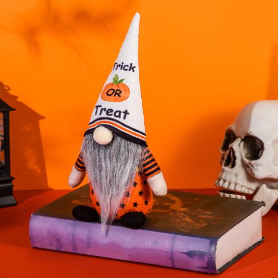 Reusable Halloween Decorations Gnome Decor, Rudolph Faceless Doll Figurine for Shelf Table, Spooky Home Decor Cute Ornament Party Home, Trick or Treat