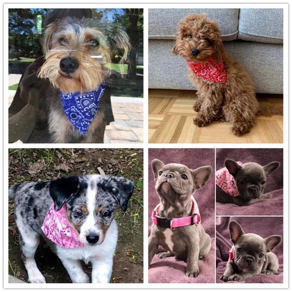 Supplies With Collar Adjustable Plaid Cats Scarf Pet Accessories Pet Triangle Towel Dogs Bandana