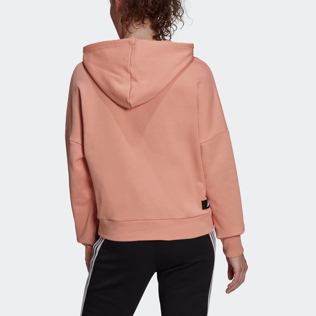 Adidas Essential Logo Hoodie Long Sleeve Women Tops Pink H24082