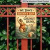 2D Flat - 1pc Vintage Beach Pool Metal Decor Sign - Retro "We Are Not Skinny Dipping We Are Chubby Swimming" Wall Decor - Pool Indoor and Outdoor