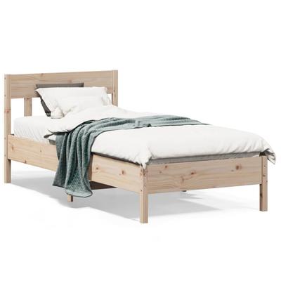 Vidaxl Bed Frame Without Mattress, 90X190 Cm, Solid Pine Wood