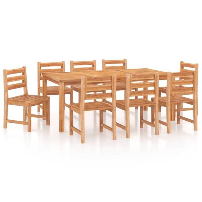 VidaXL Ensemble à manger de jardin 9 pcs Bois de teck solide, meubles de jardin, meubles d'extérieur, table et chaise de 3157192