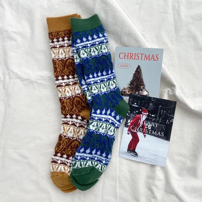 Indian Jacquard Wool Socks 2 Colors