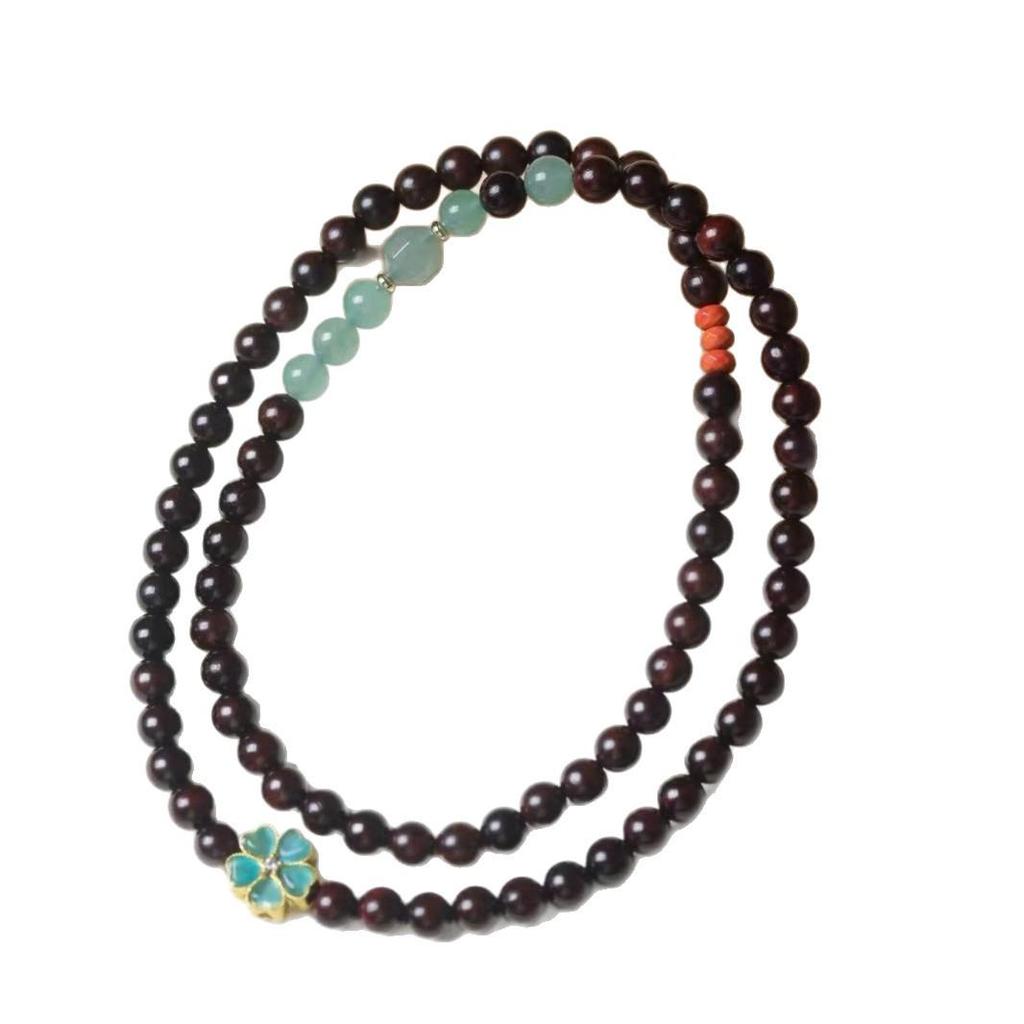 Indian Little Leaf Rosewood 108-Bead Buddhist Bracelet/Necklace - Unisex
