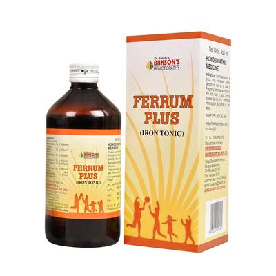DR. Bakshi's'S HOMOEOPATHY Ferrum Plus Sirup 450ml Packung 1 für Vitalität & Energie