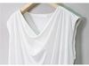 Women's Plus Size V-Neck Short Sleeve Loose Fit Solid Color Summer T-Shirt