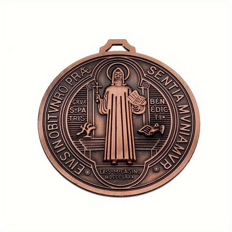 Catholic Christian Religious Home Car Vintage Colored Saint Benedict Cross Ornaments Pendants Jewelry Gift Wall Cross Decoration