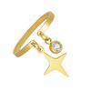 Star Theme Finger Rings Geometric Star Adjustable Opening Rings Eye Catching Finger Jewelry Suitable for Daily Wear