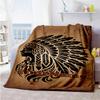 Ethnic Tribal Patterns Personalized Name Blanket Throw Customizable Blanket Ultra-Soft Great for Picnics Office Chair Sofa Nap Four Seasons Universal