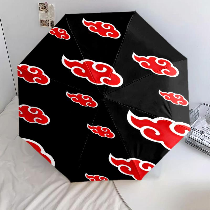 1 PC Automatic Folding Umbrella - Naruto Pattern Portable Foldable Design With 8 Ribs Christmas Birthday Gifts