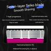 Six-Layer Manual Razor with Holder and Seven-Blade Razor Head