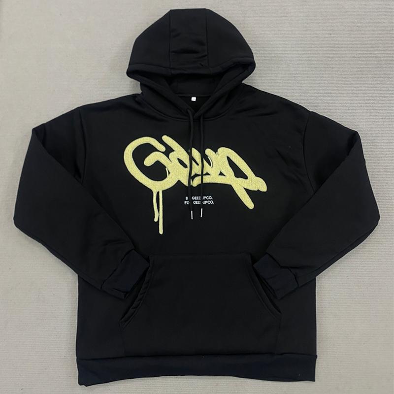 Европейская и американская уличная мода ретро худи с вышивкой букв S