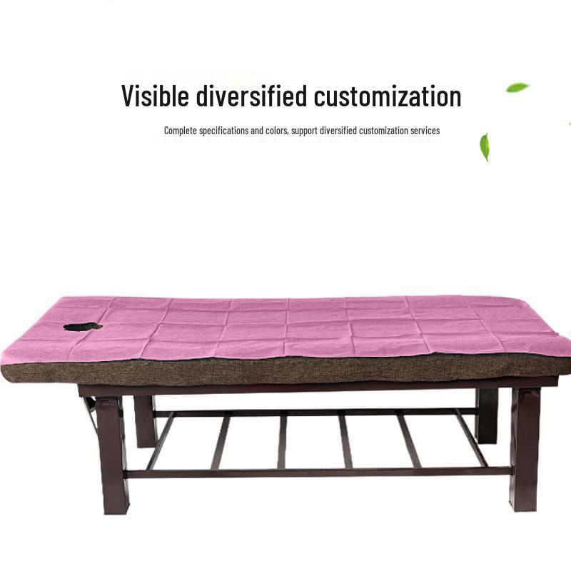 Vodotěsné a olejivzdorné jednorázové prostěradla na masážní lehátko s otvory, ideální pro kosmetické salony, zesílené, 50 kusů.