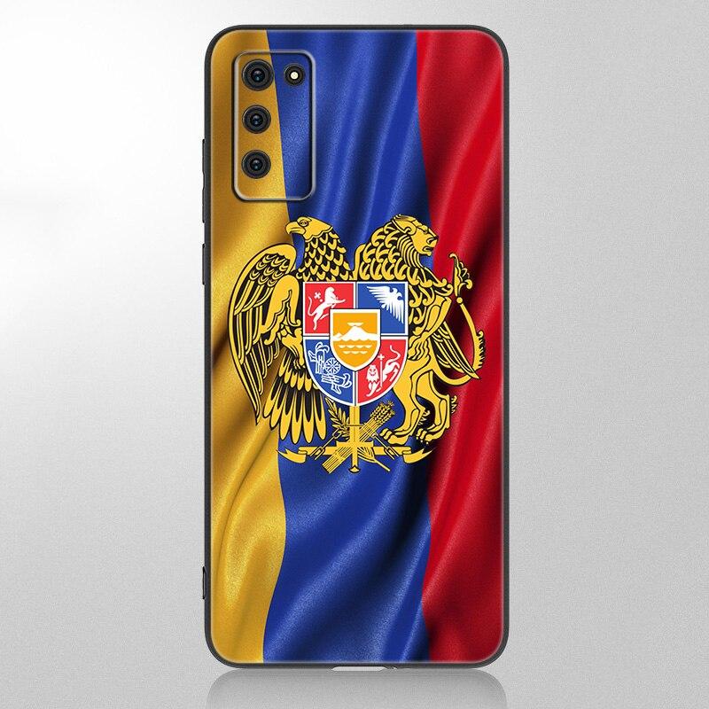 Armenia Armenians Flag Case For Samsung Galaxy A12 A02S A22 A32 A52 A72 A71 A51 A41 A31 A21 A11 A50 A70 A10S A20S Black Cover