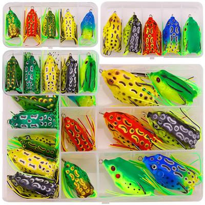 1pack Frog Soft Fishing  Bait Thunder Frog Bionic Lures With Double Hook Fishing Supplies