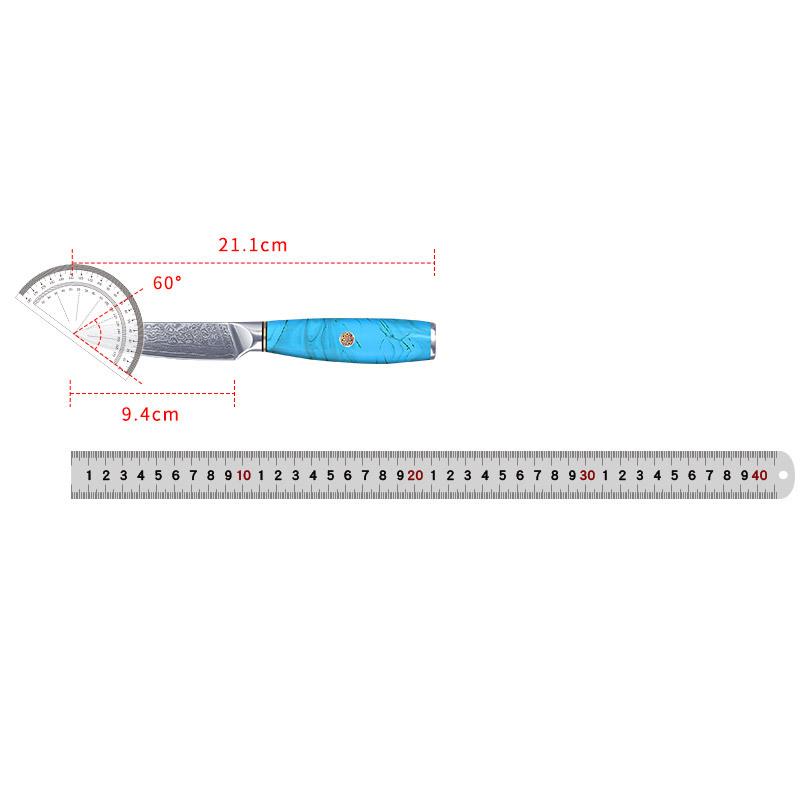 Damaststahl Küchenmesser Scharfes Kochmesser Hackmesser Sashimi Santoku Tranchieren Nakiri Schälmesser Ausbeinmesser Schälmesser Allzweckmesser Harzgriff