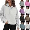 Women S Hooded Zip Thick Sweatshirt Casual Autumn Winter