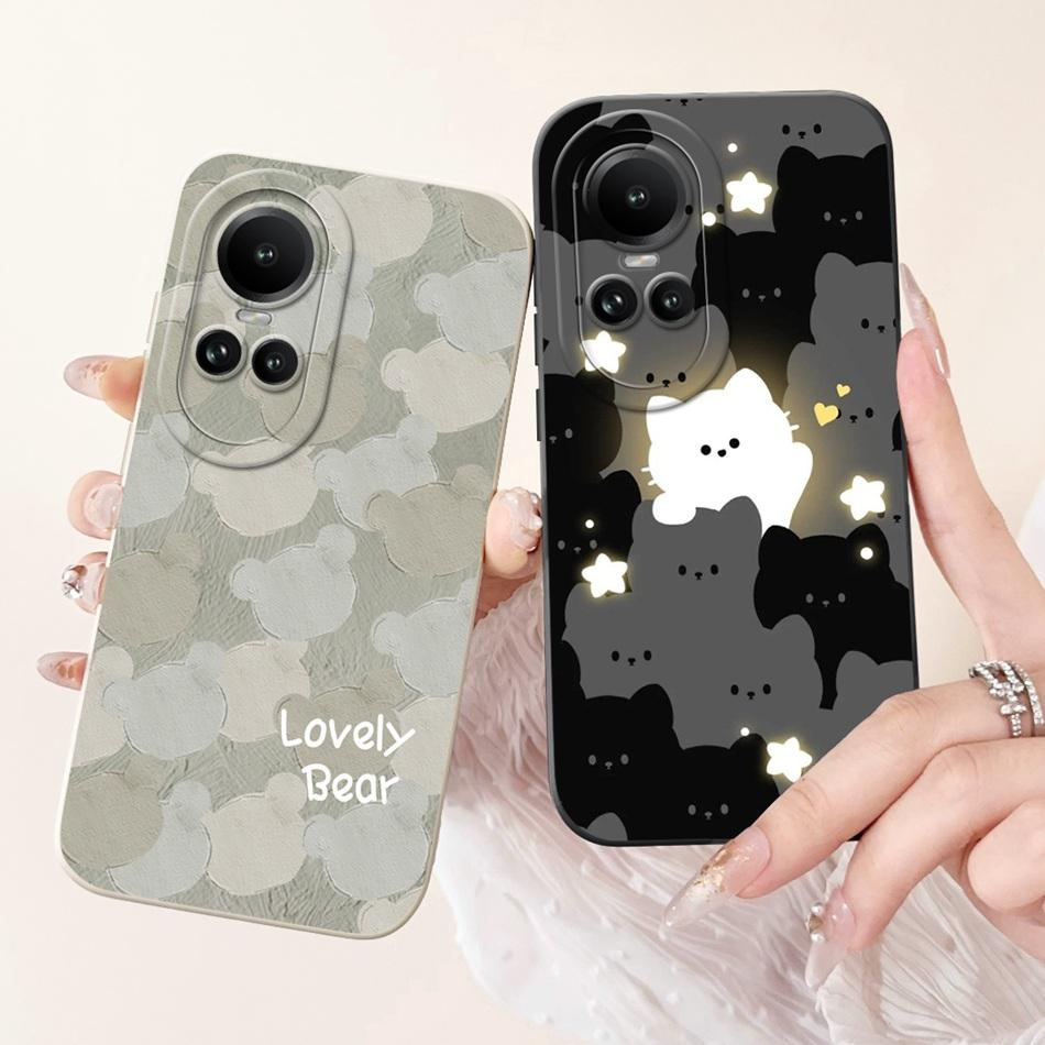 Für OPPO Reno10 5G Hülle Reno10 Pro Reno 10 10Pro CPH2525 CPH2531 Elegantes Druckmuster Weiche Silikon Stoßfeste Handyhüllen