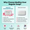 Meditoz Natural Rose Water Soap, Handmade Herbal Soap with Essential Oils, All Skin Types, (Pack of 2) 200g