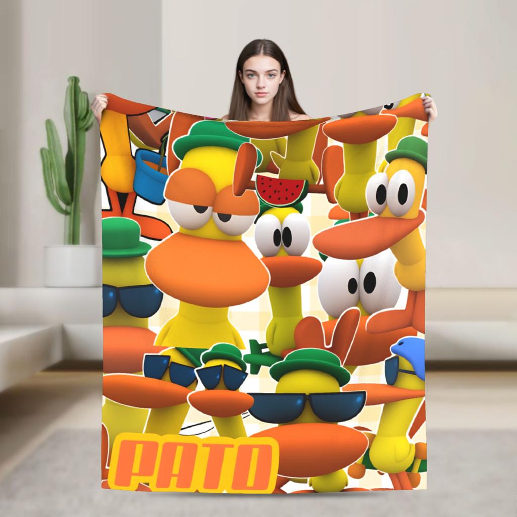 Coperta Super Morbida da Viaggio P-POCOYO Elly Coperta Plaid Copriletto in Flanella per Soggiorno Copridivano Originale
