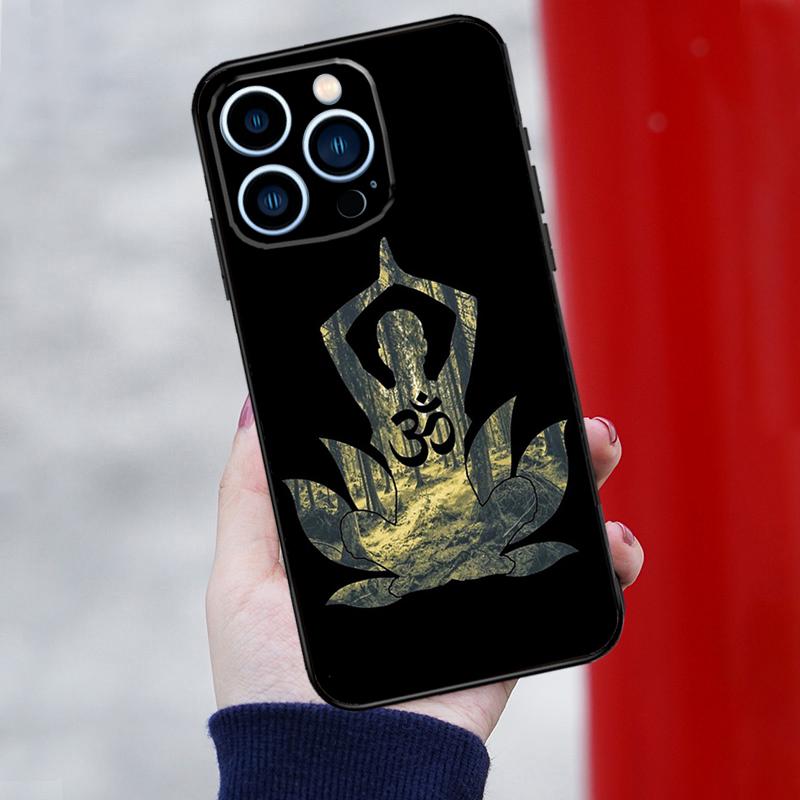 Om Symbol Phone Case For iPhone 16 Pro Max 11 12 13 14 15 Pro Max Mini XR 16 15 Plus 16e Cover Coque