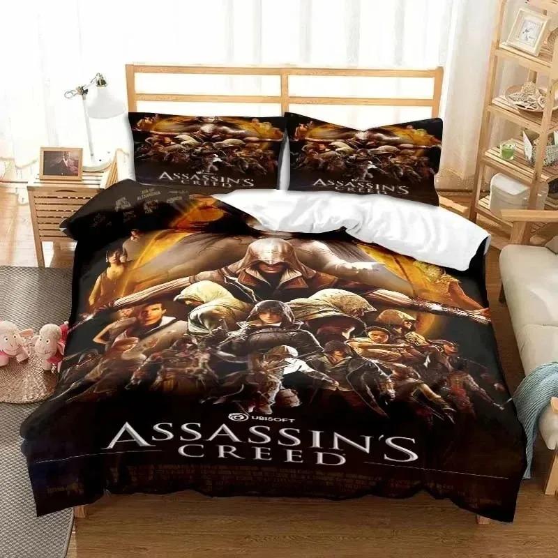Comforter New Game A-Assassin S Creed Art Bedding Set Gamer Adult Boys Bedroom Single Double King Size Comforter Boys Gift