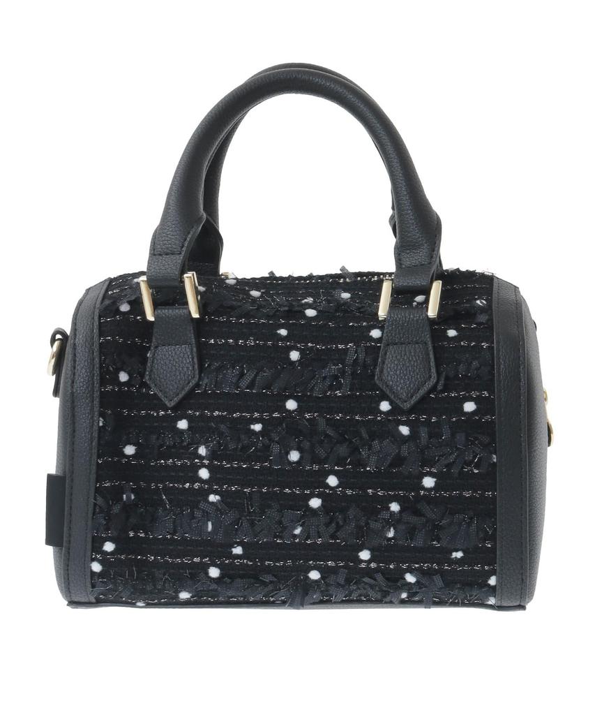 Maison de Fleur LINTON Tweed Mini Boston Ivory 2-Way Bag, Women's,