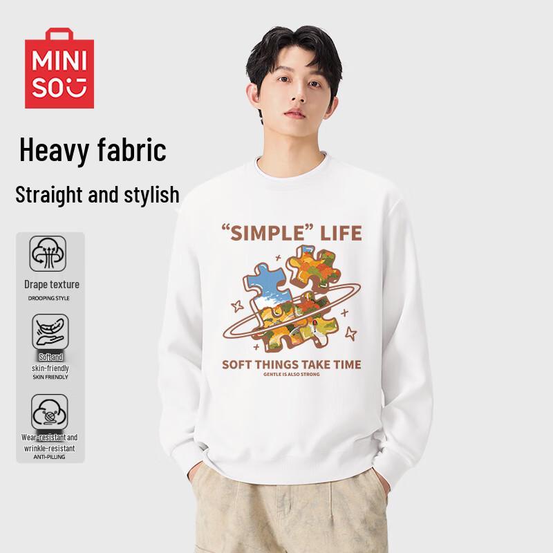 

MINISO Men s Crewneck Loose Fit Sweatshirt XL