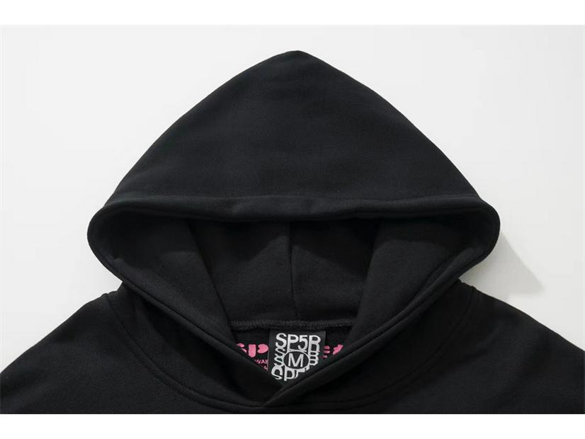 High-Quality 450g Men's Spider Web Foam Print Hoodie - Young Thug Style