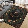 Weihnachtstiere Heim-Sofa-Dekoration für Wohnzimmer & Schlafzimmer, Rutschfeste Spiel-Flanell-Fußmatte für Spielzimmer