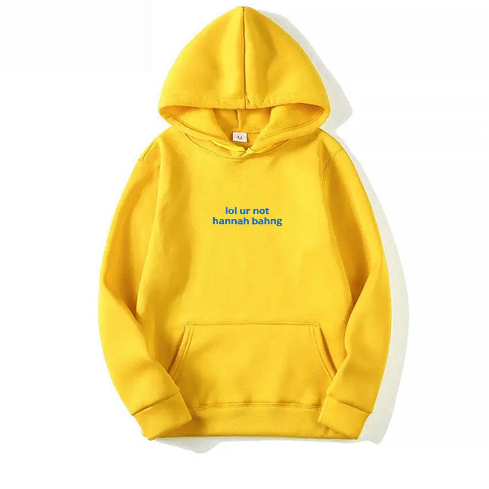Funny Hannah Bahng Blue Hoodie Women Clothing Casual Hooded Sweatshirt Male Fashion Oversized Hoodies Man Y2k Streetwear