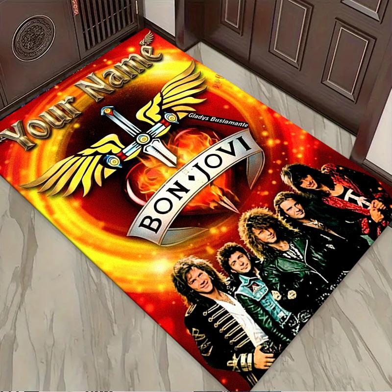 Name Custom Bon Jovi Carpet Rug for Living Room Bedroom Home Sofa Decoration,Kids play Non-slip Floor Mat