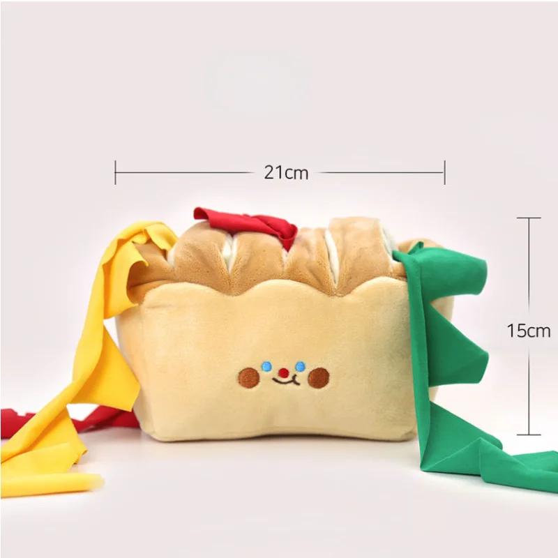 

Забавные Ins, новый тост с хлебом, тибетская еда, игрушка для собак, интерактивная плюшевая игрушка-головоломка, упражнение, чувство запаха, игрушки для жевания собак, игрушки для собак