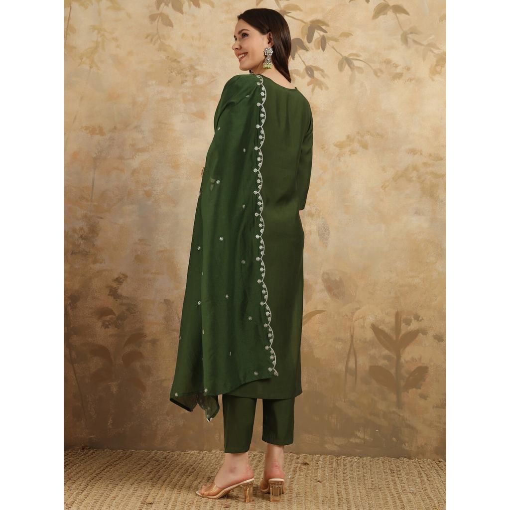 Indian Bollywood Kurti Pant Dupatta Set Women Designer Party Wear Salwar Suit VF-3013