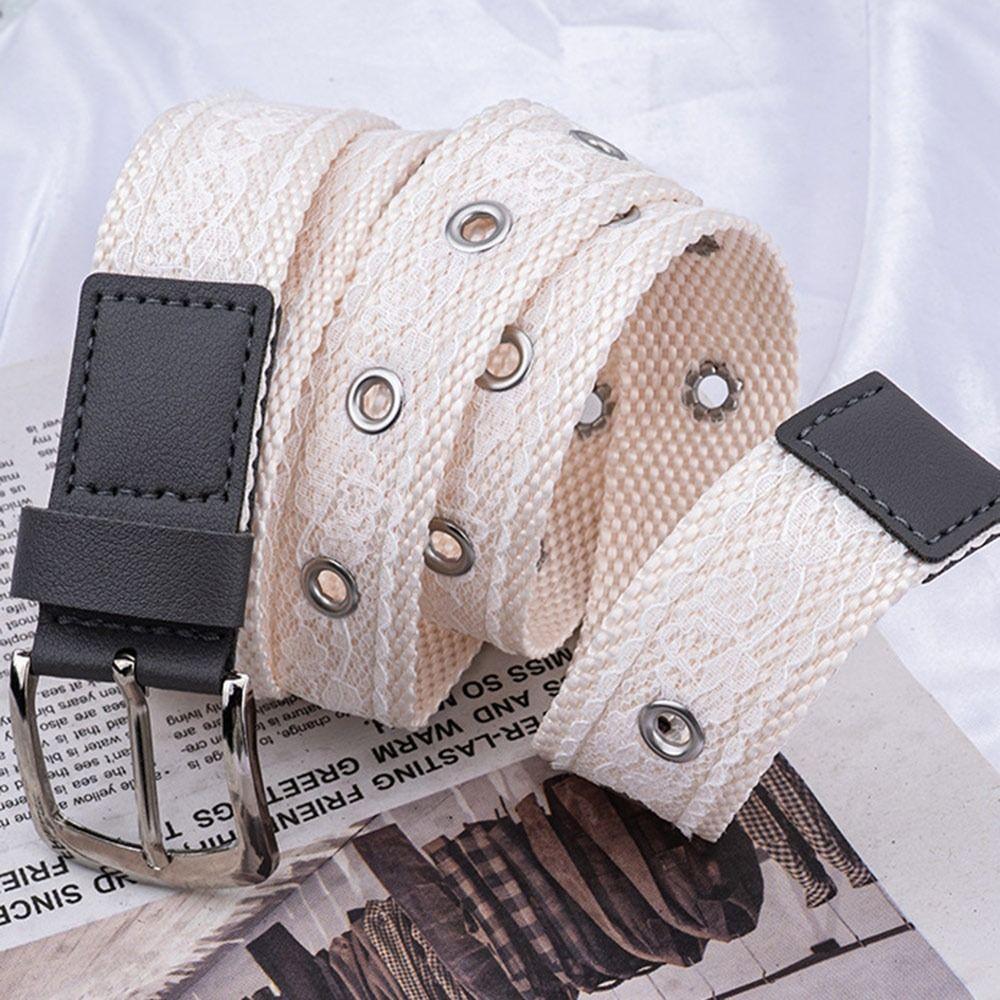 Canvas Women Waist Belt Adjustable Decorative Belt New Alloy Buckle Belt Casual Outfit