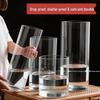 Large Transparent Anti-Drop Flower Vase for Lucky Bamboo - Plastic Imitation Glass Hydroponic Container