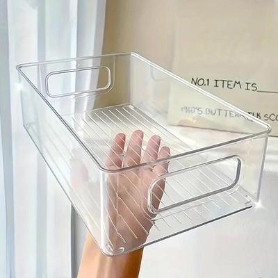Acryl-Aufbewahrungsbox für den Schreibtisch, Kosmetik, transparente Kunststoffbox, Schlafsaal, Haushalt, Gesichtsmaske, Hautbox, Kühlschrank-Aufbewahrungsbox