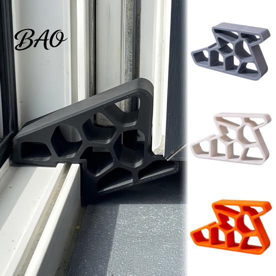 Sliding Window Stopper Wedge 2/3/4Pcs with Track Lock, Heavy Duty Safety Tool Free Security Wedge, No-Tool Installation Balcony Door Stop Lock