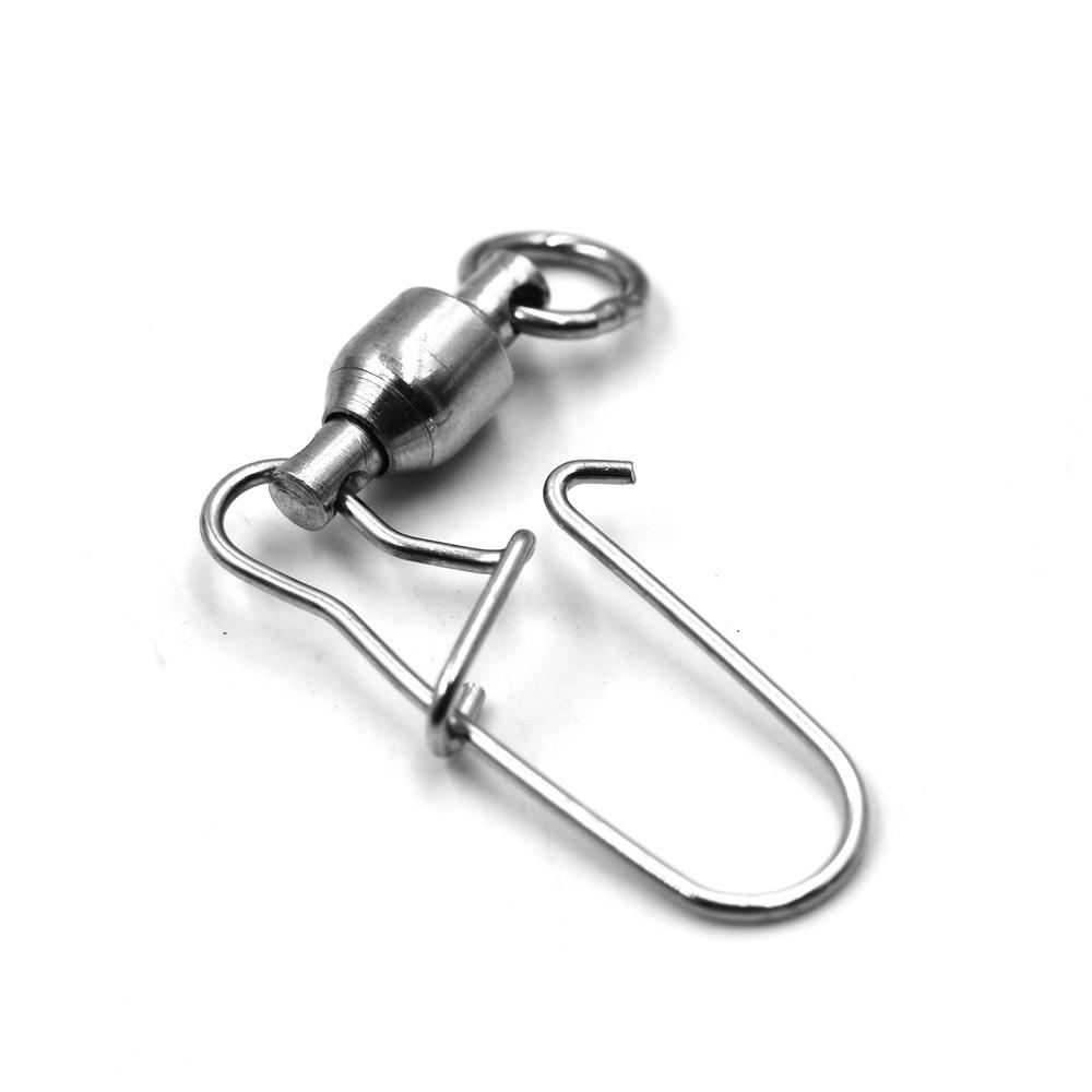 MNFT 12Pcs Stainless Steel Snap Swivel Fishing Accessories Solid Ring Terminal Tackles Connector Rig 0 # -8 # Optional