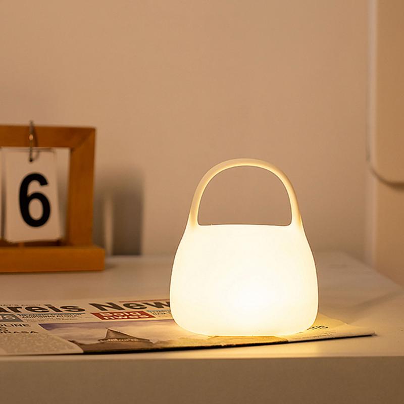 Kids Bedside Lamp USB Charging Table Light Tote Bag Nightstands Or Living Room For Children Boys Girls Halloween Easter Birthday
