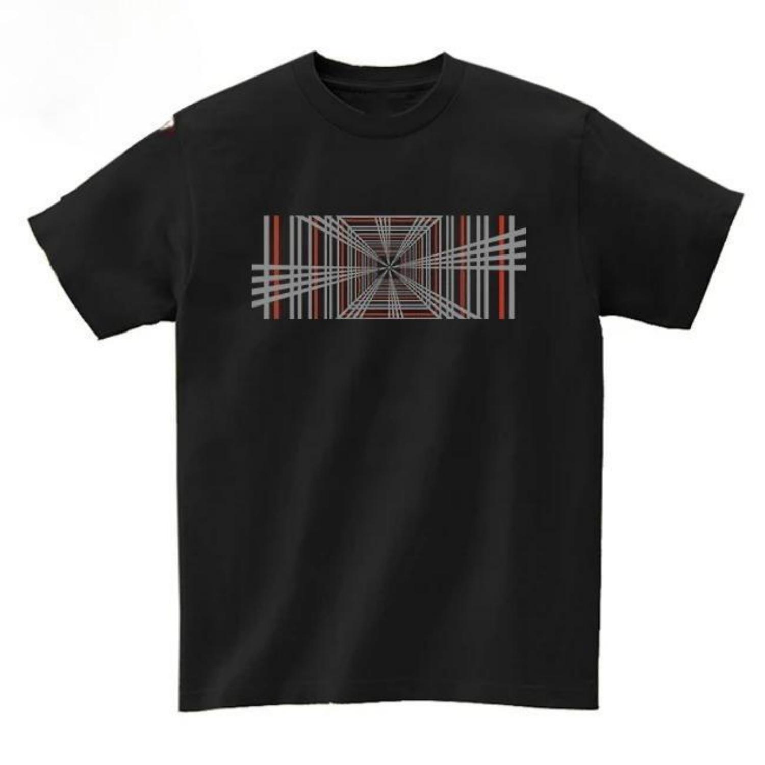 

Black Vintage Casual Graphic T-shirt with Tesla Plaid Model Design for Men and Women S чёрный