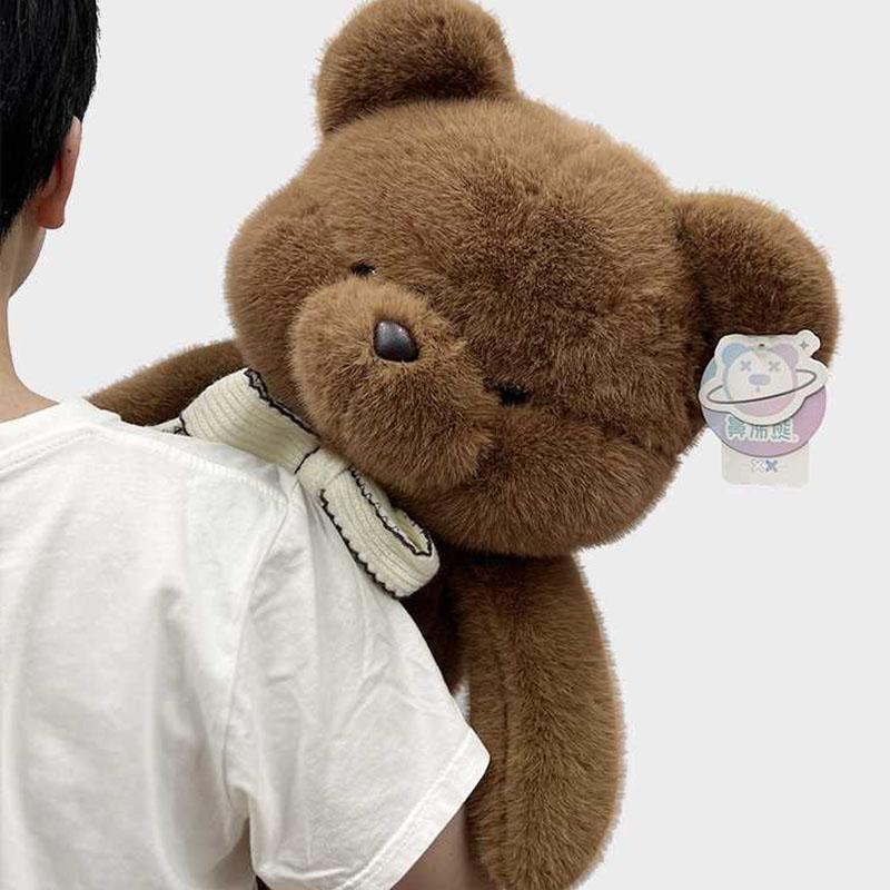 Cute Large Teddy Bear Plush Toy Soft Fluffy Stuffed Animal With Bowknot Big Hugging Pillow For Kids Valentine Birthday Gift