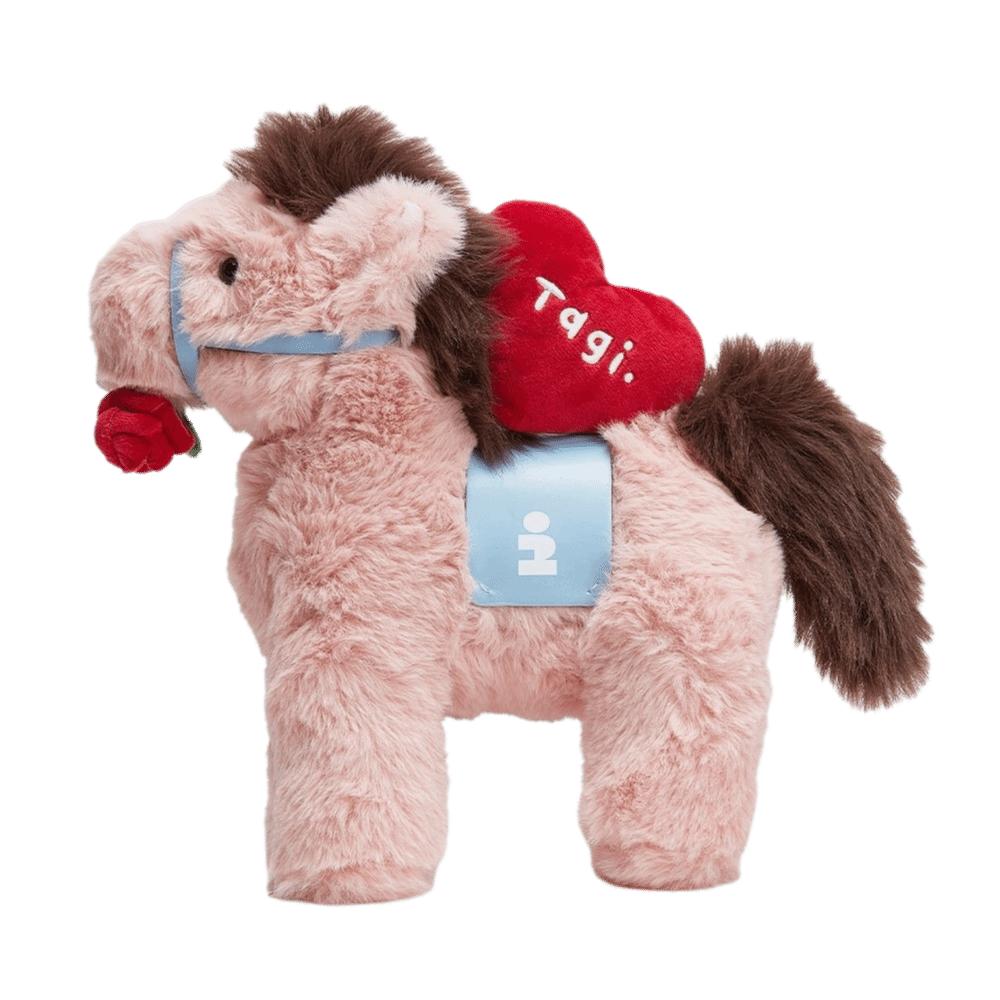 Plush Material Feng Shui Zodiac Purse Accessory Chinese Zodiac Horse Stuffed Charm Zodiac Lovers S розовый