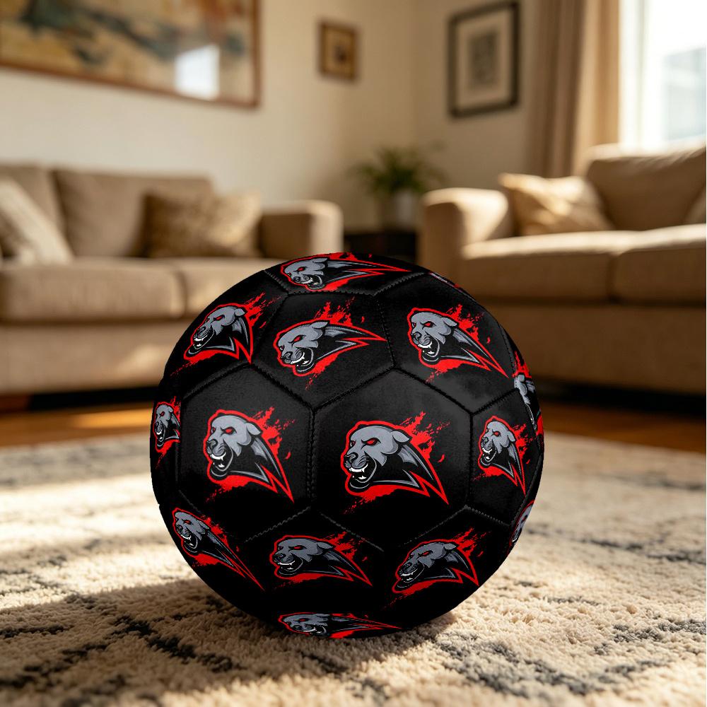 1PC Panther Spirit Emblem Soccer Ball Size 5 Football Machine Sewn Indoor/Outdoor Universal Football Surprise Collection n95