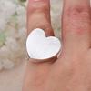 New Arrival Romantic Big Love Heart Platinum Plated Ladies Open Rings For Girlfriend Valentine's Day Gifts Never Fade