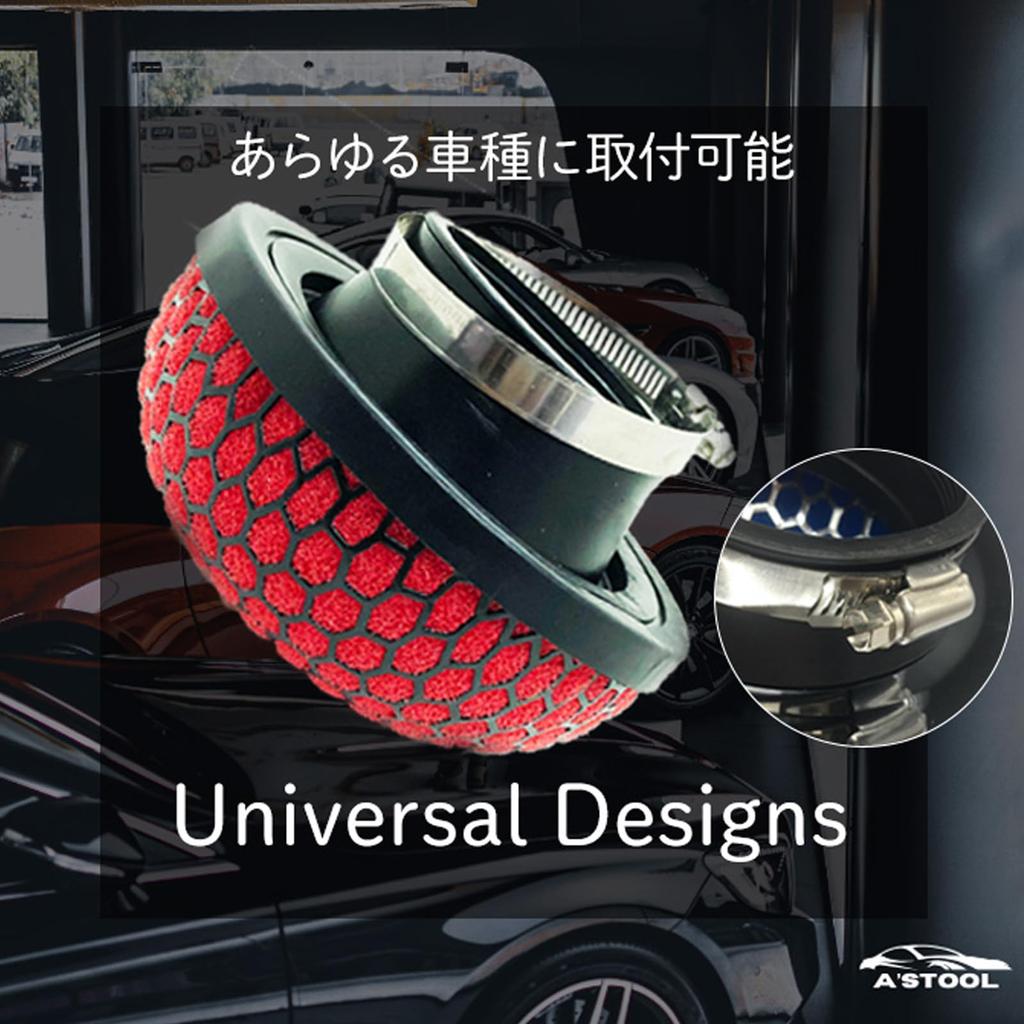 A'sTool Car Air Filter Sponge Washable Engine Intake Dust Collection Efficiency Air Filtration Filtration